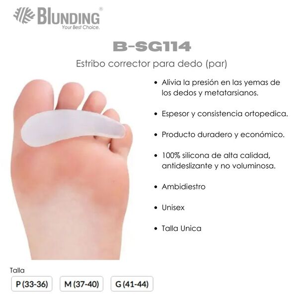 ESTRIBO CORRECTOR PARA DEDO (PAR)