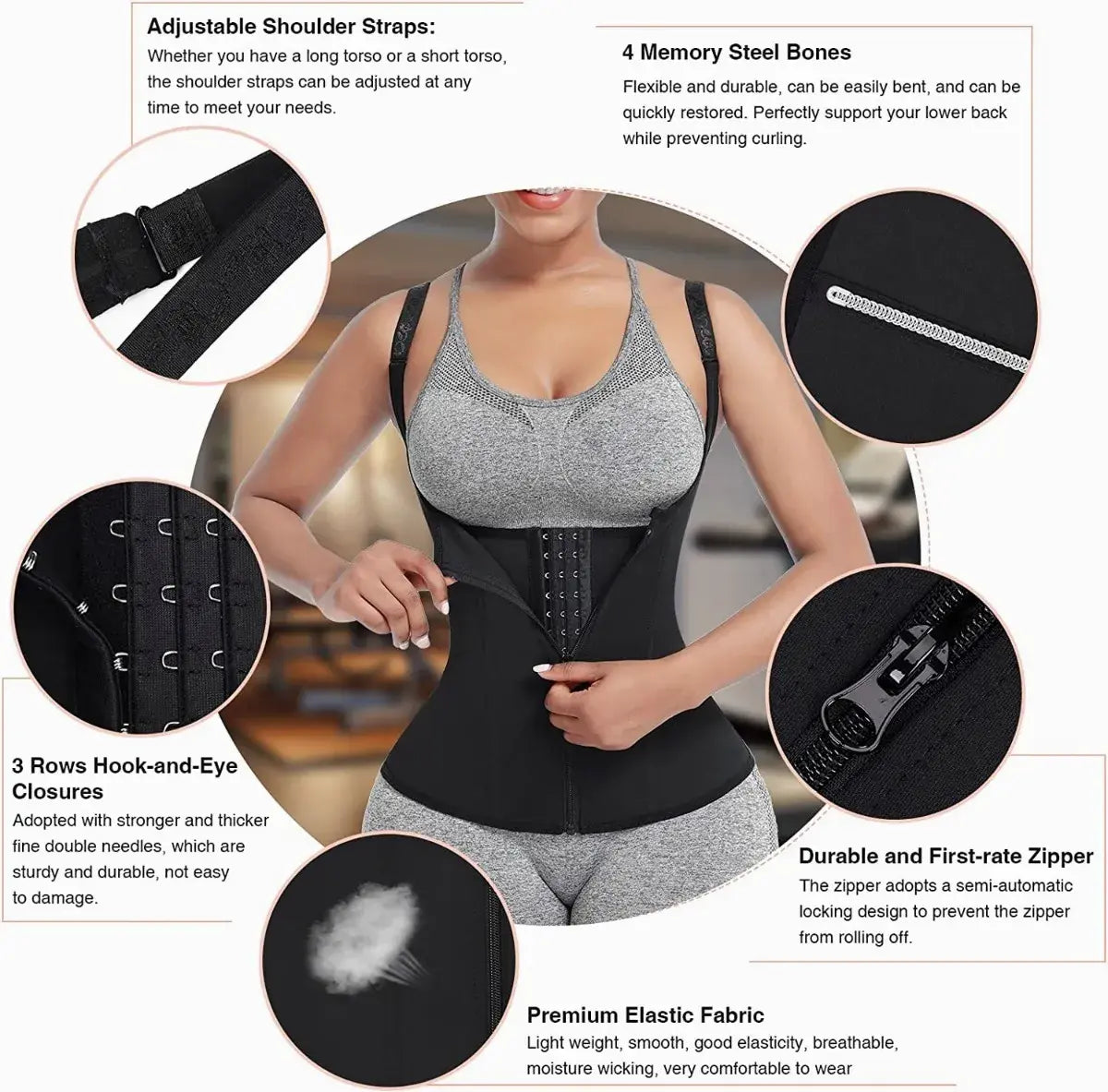 FAJA CORSET REDUCTORA QUEMA GRASA
