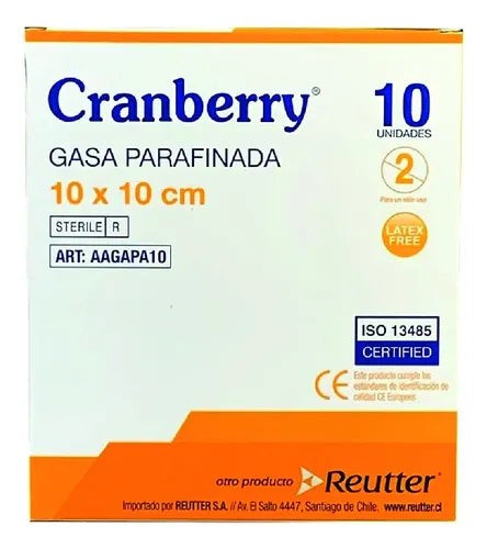 GASA PARAFINADA 10X10 CM (1 sobre)