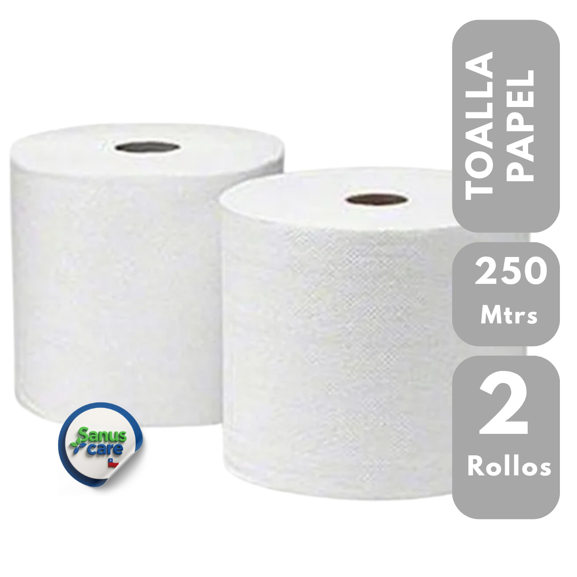 TOALLA PAPEL PACK 2 UNIDADES 250 Mtrs