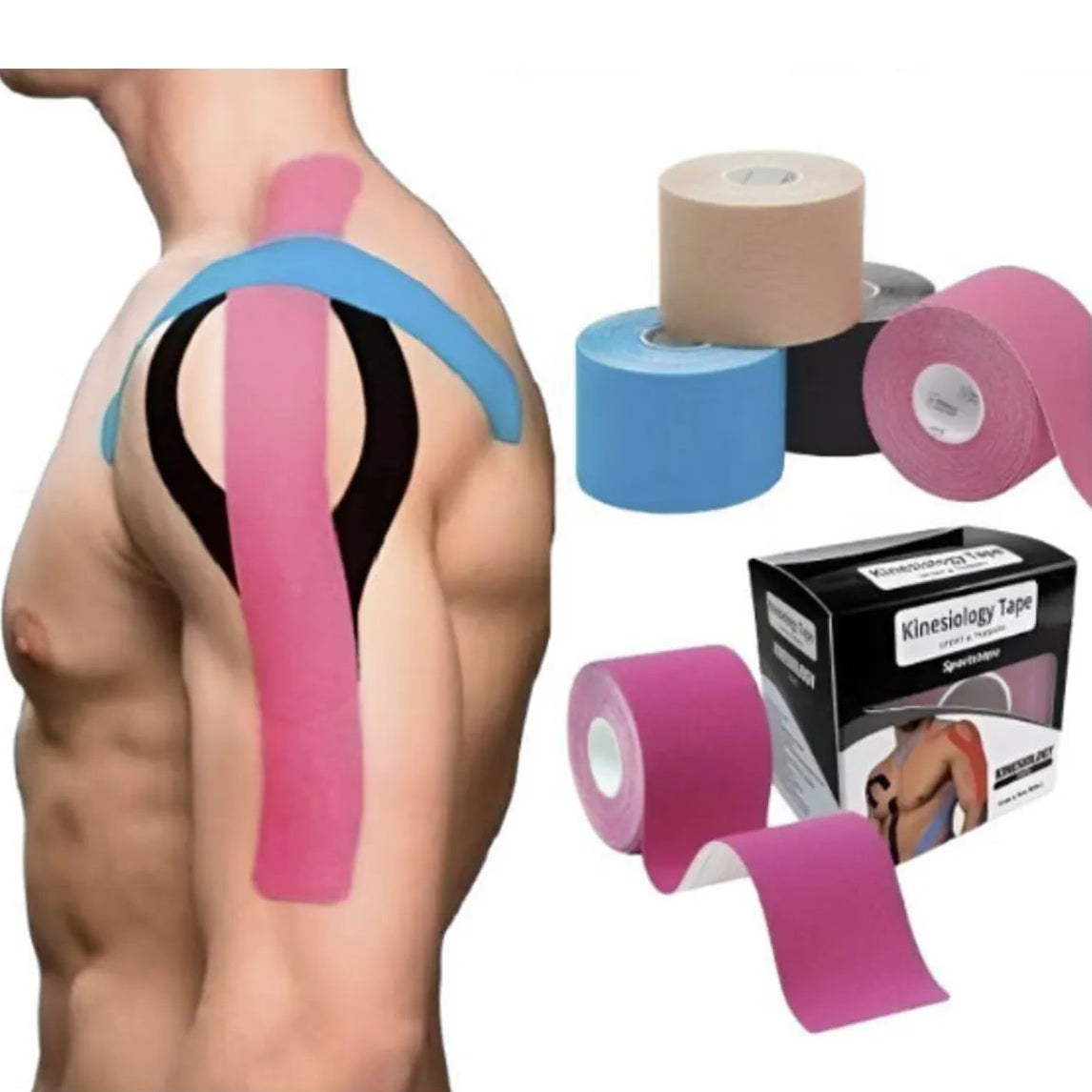 CINTA KINESIOLOGICA 5cm X 5 mts
