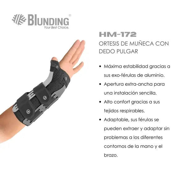 ORTESIS DE MUÑECA CON DEDO PULGAR