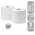 TOALLA PAPEL PACK 2 UNIDADES 120 Mtrs PREPICADA