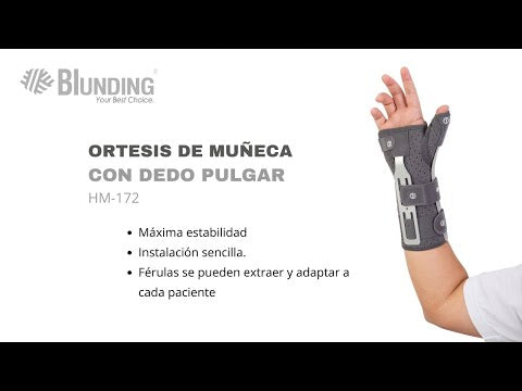 ORTESIS DE MUÑECA CON DEDO PULGAR